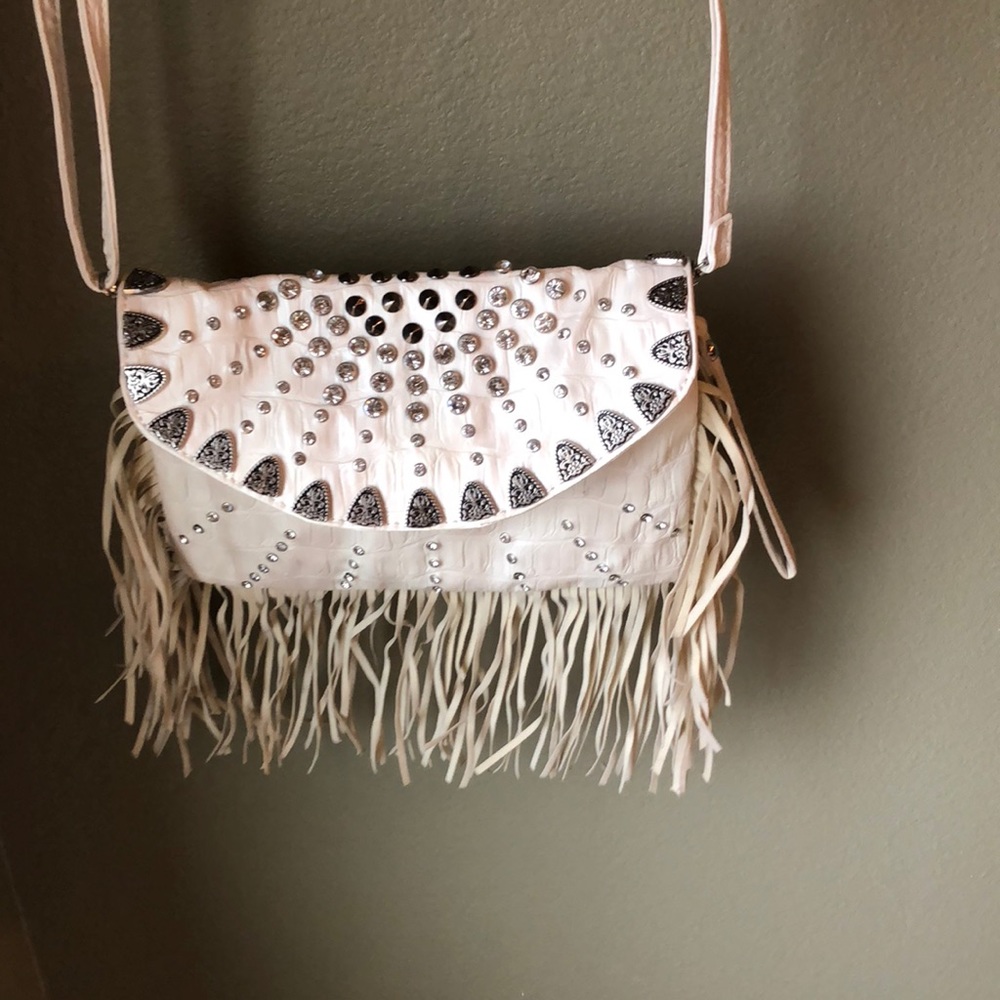 Fringed Jeweled Purse